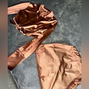 Silk skirt set